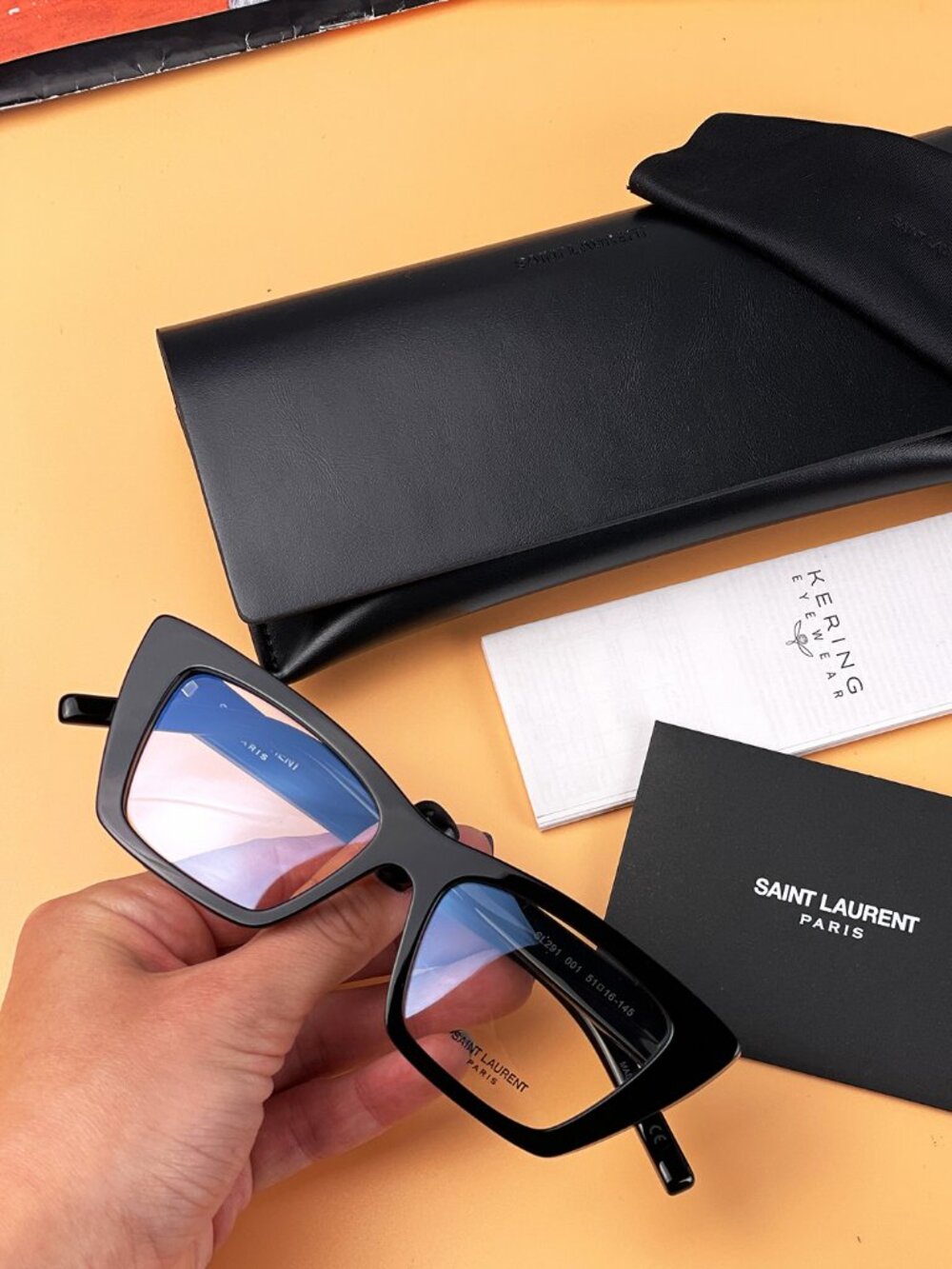 SAINT LAURENT SL291 001 BLACK CAT EYE EYEGLASSES